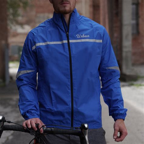 Urban Windproof & Waterproof Commuters Men's Cycling Jacket - Blue ...