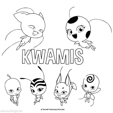 Miraculous Ladybug Coloring Pages Trixx Kwami - XColorings.com