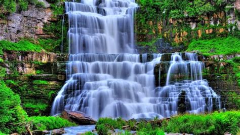 Most Beautiful Waterfall Wallpaper » Picserio - Nature Waterfall Hd ...