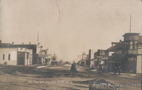 Main Street Bridgeport, NE Welch Postcard