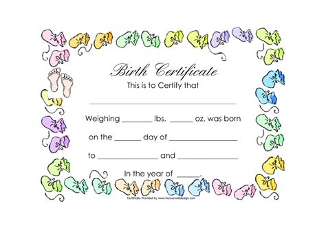 Birth Certificate Template - Boots Frame Download Printable PDF ...