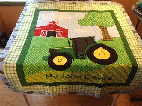 My John Deere panel Baby Quilt