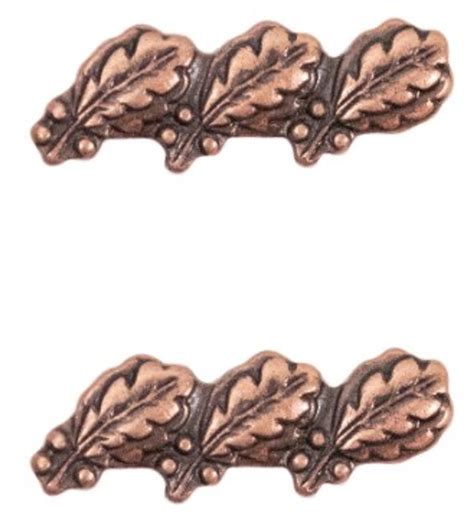 Ribbon Attachment 5/16” Three Oak Leaf Bronze Cluster - pair