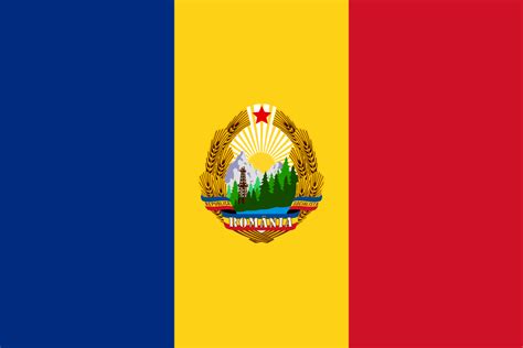 Flag of Romania (1965-1989) - Flag of the Socialist Republic of Romania ...