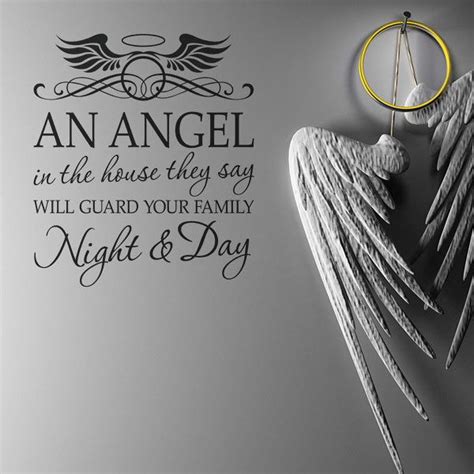 An Angel in the home Wall quote Lettering Decals | Angel quotes, Angel ...