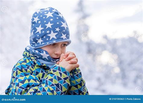 Wet Cold Child Kid Feet Inside Water Pool Puddle Floating Leaves Stock ...