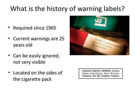 Cigarette graphic warning labels