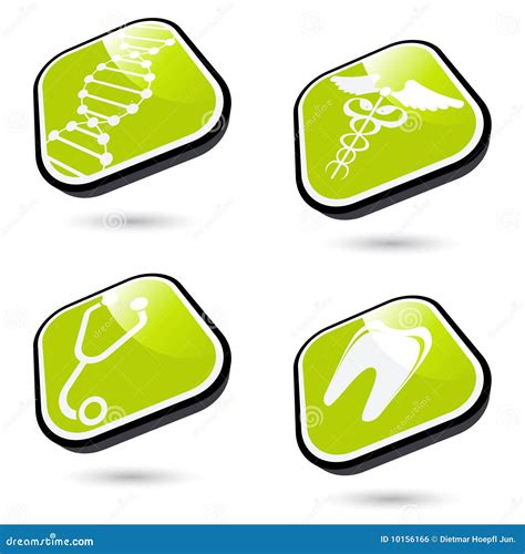 Green Medical Icons stock vector. Illustration of dentist - 10156166