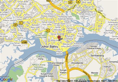 Johor Bahru Map and Johor Bahru Satellite Images