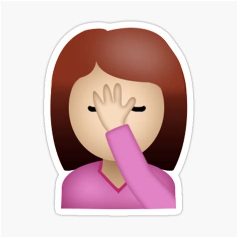 "Lady Palm Face Emoji " Sticker for Sale by CasualKnit | Redbubble