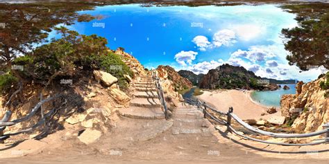 360° view of Li Cossi trail to the beach - Alamy