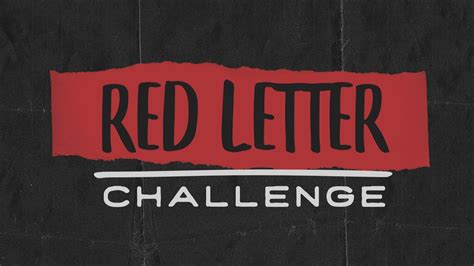 Red Letter Challenge - Week 3 - YouTube