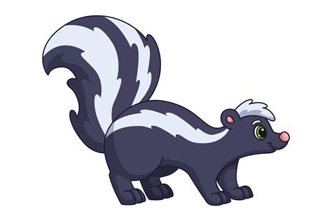 Cute Cartoon Skunk. Forest Animal with B Graphic by ladadikart ...