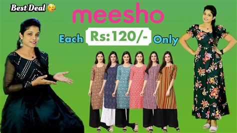 Meesho Kurtis🛍️ Rs 120/-🤩 | Meesho Dress👗 | #SravanthiHauls - YouTube