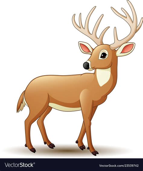 Illustration of Cartoon deer isolated on white background. Download a ...