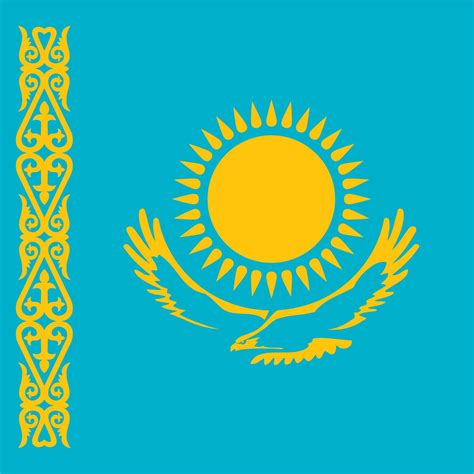 Kazakhstan flag, official colors. Vector illustration. 8972807 Vector ...