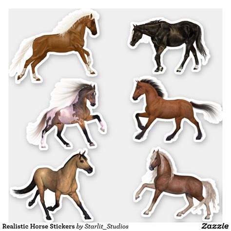 Realistic Horse Stickers | Zazzle.com | Horses, Horse painting, Horse sign