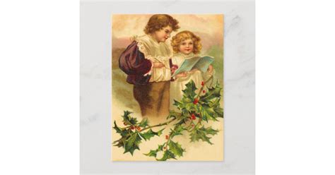 Vintage Holly Christmas Postcards | Zazzle.com