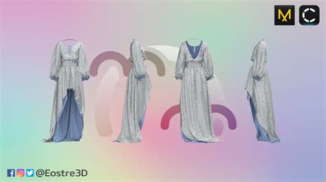 ArtStation - (Womenswear) Glitter Dress | Resources