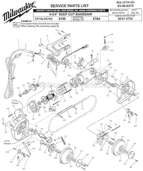 Milwaukee Deep Cut Band Saw Parts List | Reviewmotors.co