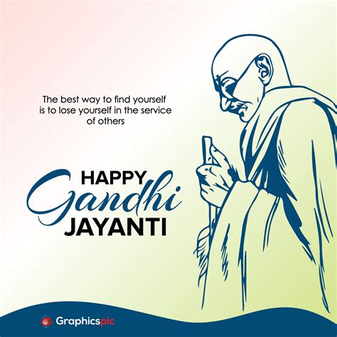 Vector illustration of Happy Gandhi Jayanti celebration Poster or ...