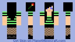 Emo Girl *Black Hair* Minecraft Skin