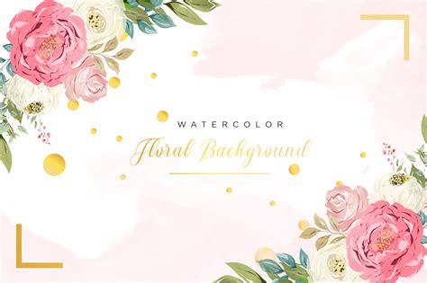 Watercolor Floral Wedding Background Graphic by Dzyneestudio · Creative ...