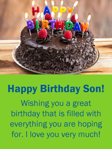 Everything You are Hoping for! Birthday Wishes Card for Son | Birthday ...