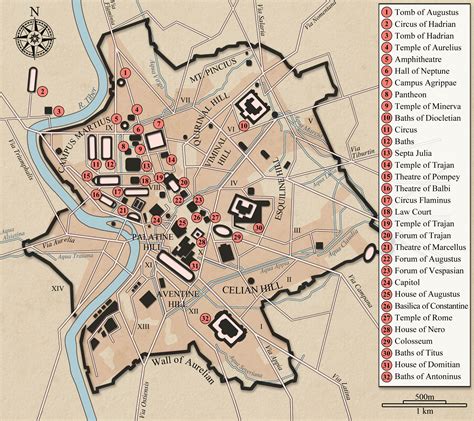 map of ancient rome city | Ancient rome map, Rome city map, Rome map