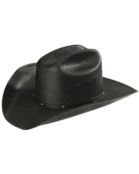 Stetson Stallion Bullock Black Straw Shapeable Cowboy Hat | Sheplers