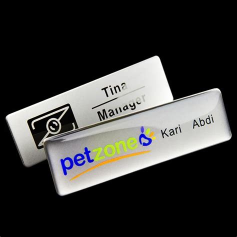 1pc custom magnet staff name tag name badge holder laser logo badge ...