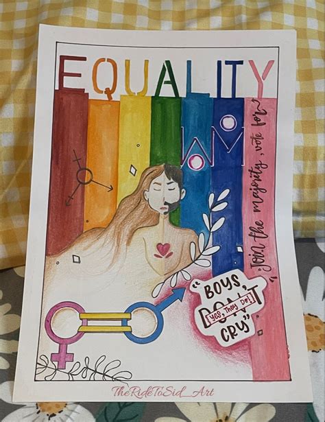 Gender equality 🟰 | Poster drawing, Meaningful drawings, Easy drawings