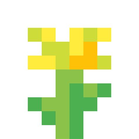 Pixel Art Minecraft Flowers Png - kanariyareon