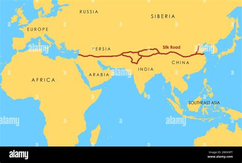 Silk Road Trade Route Map