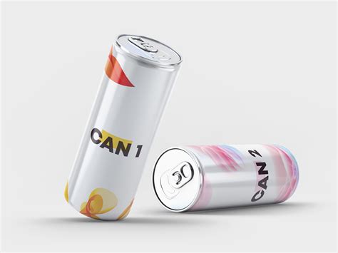 2 Free Soda Can Mockup (PSD)