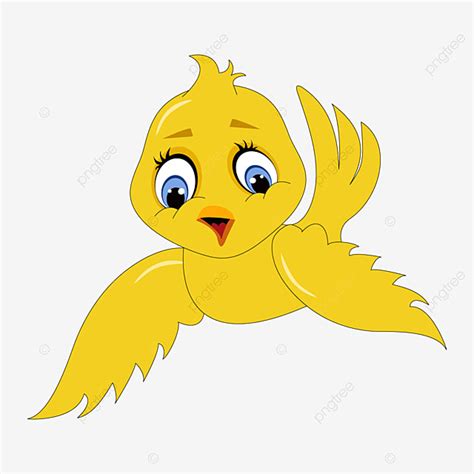 Yellow Bird Vector Hd PNG Images, Clip Art Bird Cartoon Bird Yellow ...