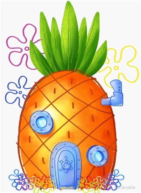 Spongebob Pineapple House Sticker in 2021 | Spongebob birthday party ...