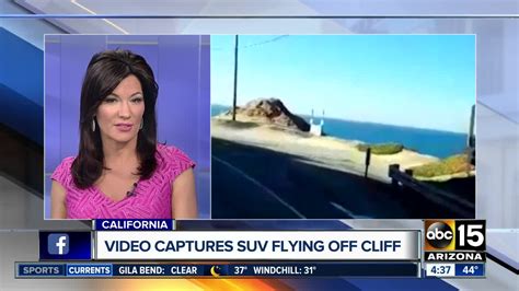 VIDEO: Police look for car seen driving off CA highway cliff