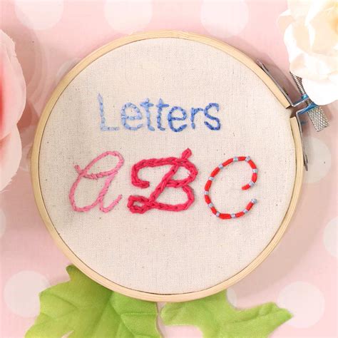 How to Embroider Letters with 11 Stitches | TREASURIE