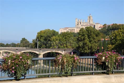 Beziers Cathedral, France stock photo. Image of catholic - 21818558