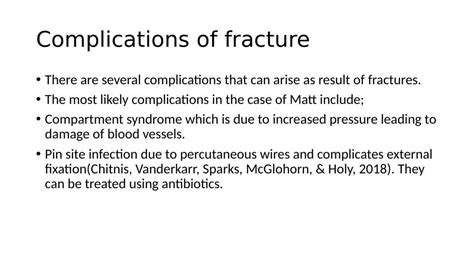 Complications of Fractures - Causes, Symptoms & Treatment | Desklib