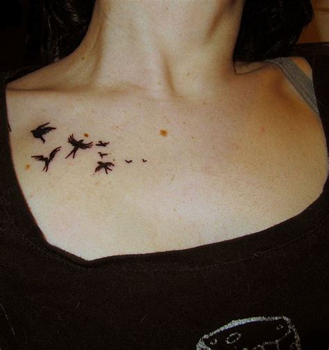 Bird Tattoos On Front Shoulder