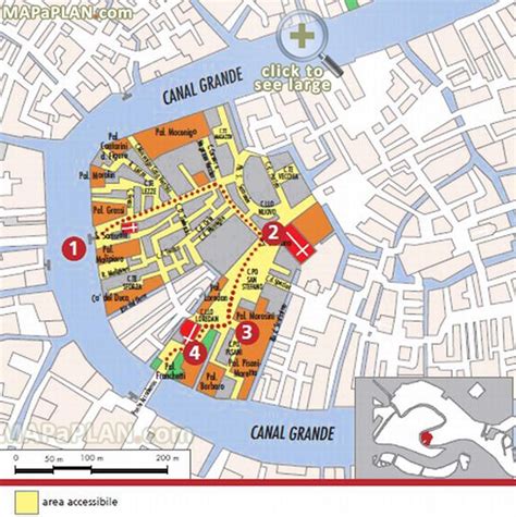 Venice maps - Top tourist attractions - Free, printable city street map ...