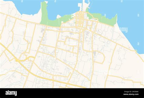 Printable street map of Probolinggo, Province East Java, Indonesia. Map ...