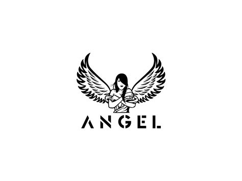 angel logo by HUSSNAIN GRAPHICS on Dribbble