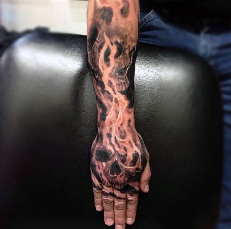 50 Flaming Skull Tattoos For Men - Blazing Bone Design Ideas