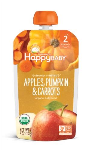 Happy Baby Organics Clearly Crafted Apples Pumpkin & Carrot Stage 2 ...