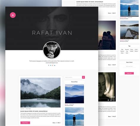 Personal Blog Website Template Free PSD – Download PSD