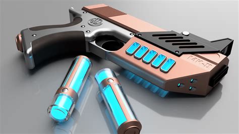 Futuristic Pistol MKII : r/Fusion360