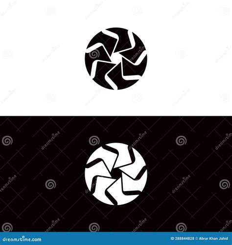 Black and White Circle Vector Logo Template Stock Illustration ...